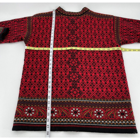 Dale of Norway Wool Cardigan Sweater Womens Small Red - Picture 8 of 8